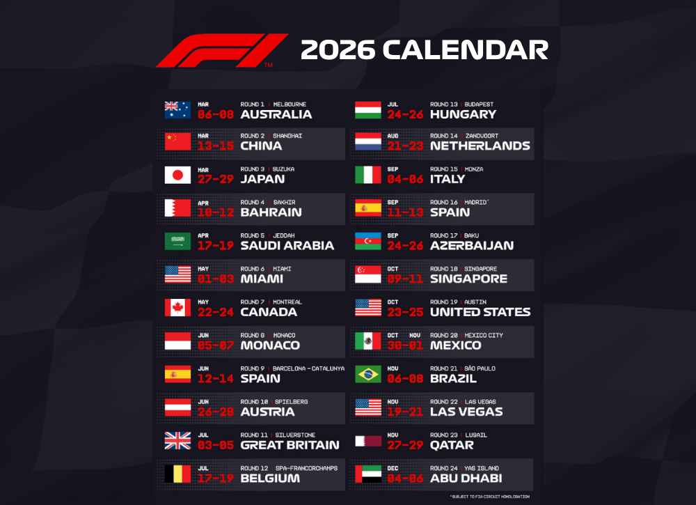 f1 kalender